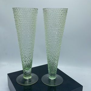 Elements hobnail set of 2 vases
